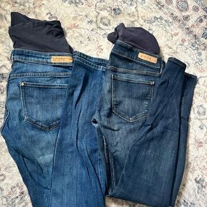 Two H&M Mama High Rib Maternity Skinny Jeans